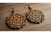Mandala Earring Art SVG, an Object Graphic by hafijul (Thumbnail 2 of 11)