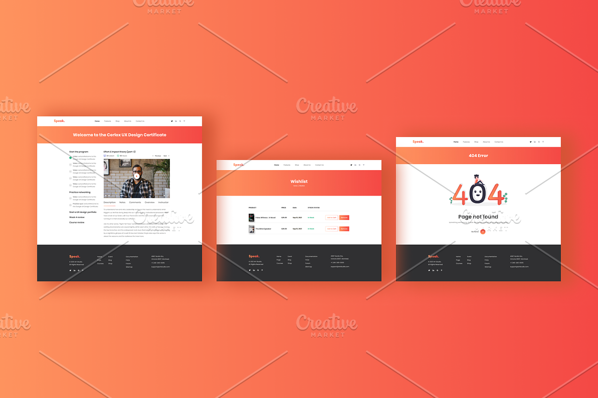 Speak-Education & LMS Figma Template, a Landing Page Template by Pixency (Photo 18 of 18)