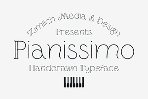 Pianissimo - Hand Drawn Typeface