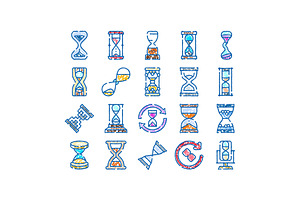Hourglass time measurement icons, an Object Graphic by pikepicture