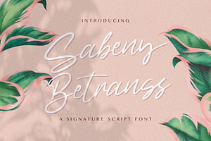 Sabeny Betranss - Handwritten Font