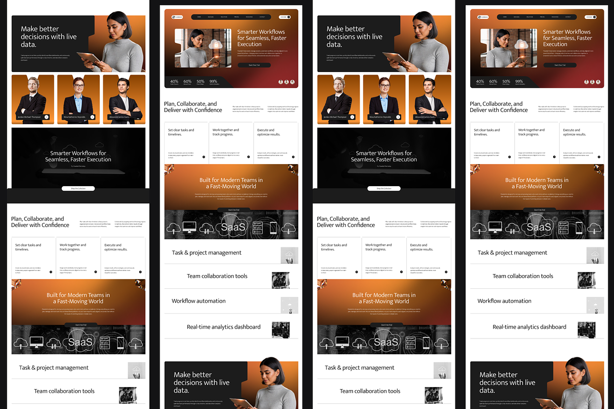 Figma SaaS Landing Page, a Landing Page Template by Musara (Photo 4 of 6)