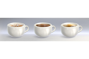 Coffee mug mockup set with white, a Food Illustration by art PVP - market