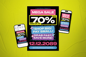 Mega Sale Event Flyer, a Flyer Template by The Good Store