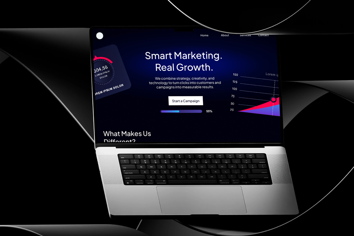 Digital Marketing Website Template, a Landing Page Template by Glyphminds Studios (Photo 2 of 3)