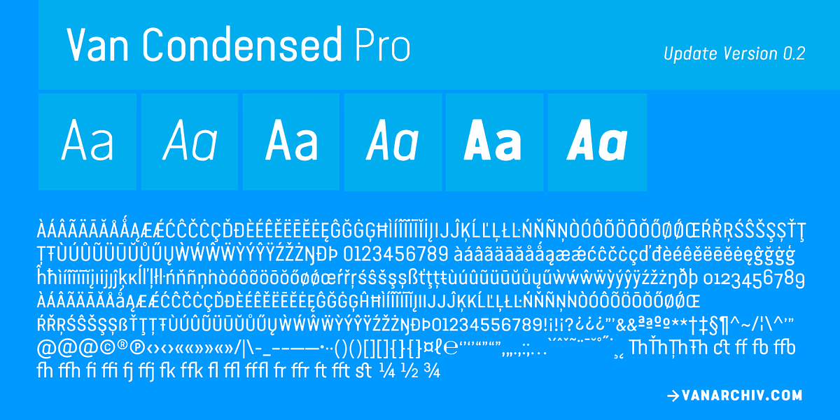 Van Condensed, a Sans Serif Font by Vanarchiv (Photo 1 of 4)