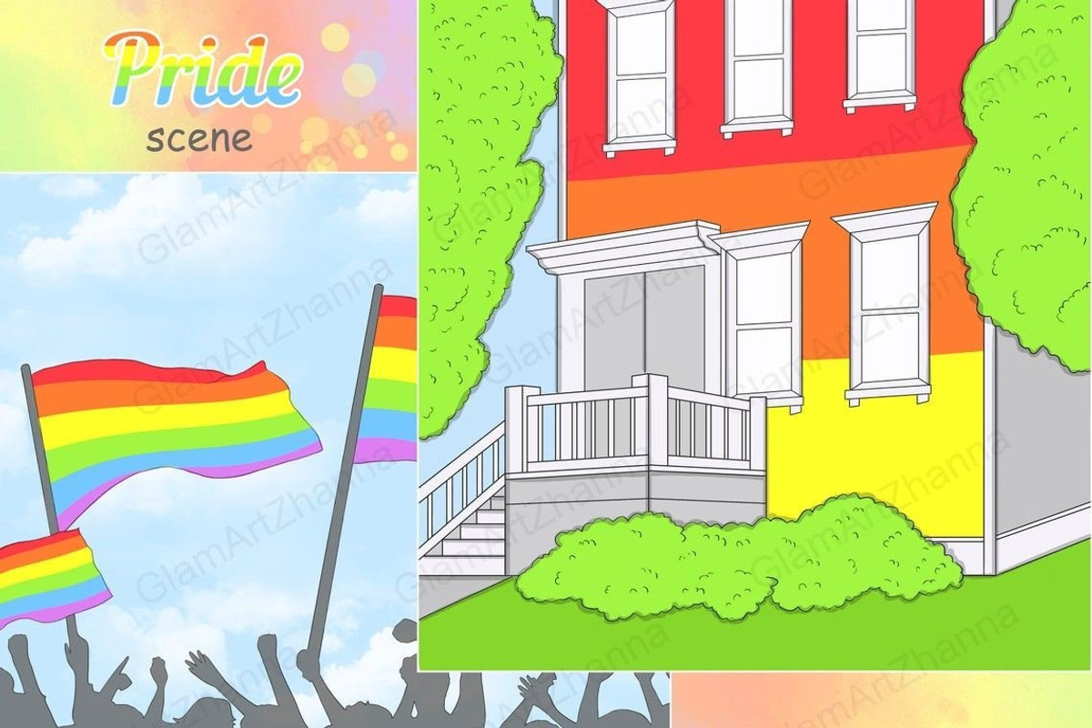 Pride Scene, a Seasonal Illustration by GlamArtZhanna (Photo 2 of 3)