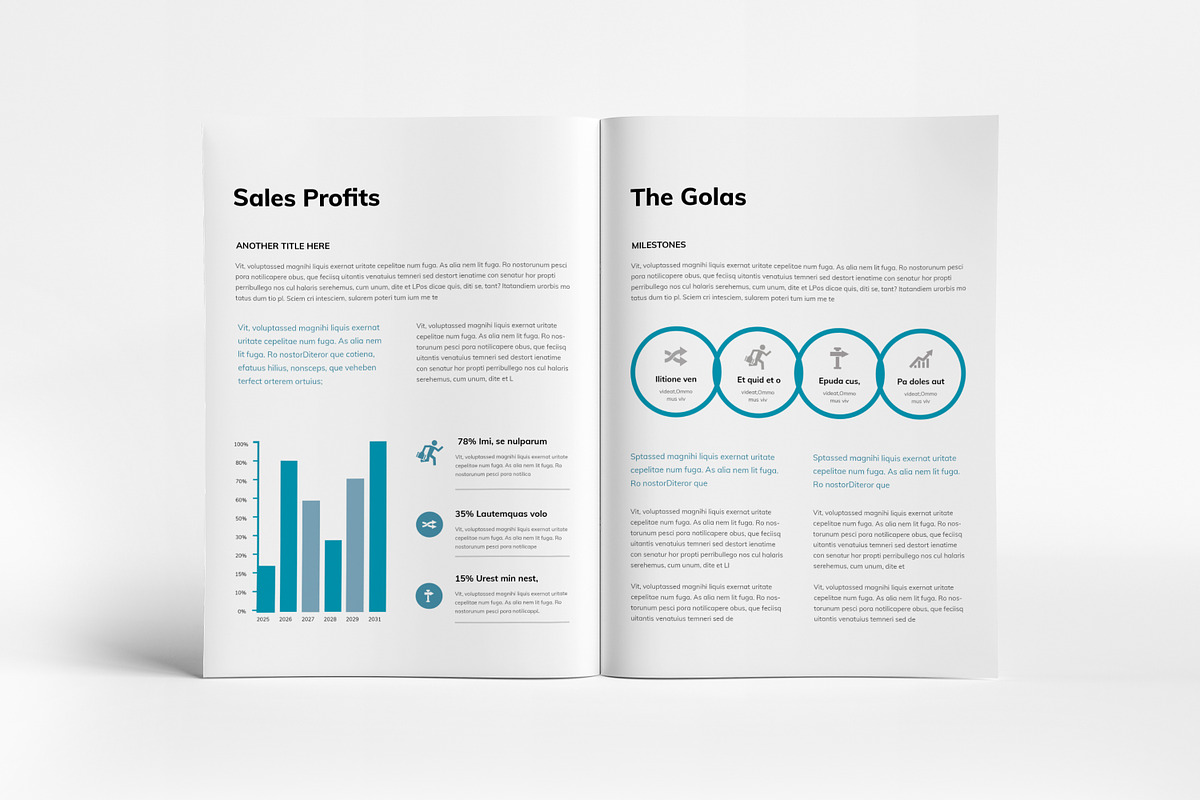 Annual Report Template I Canva, a Brochure Template by PixWork (Photo 7 of 9)