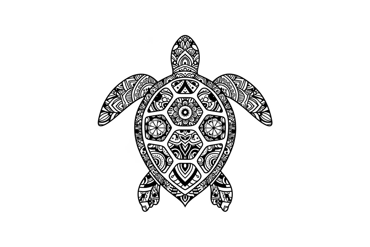 Mandala Sea Turtle SVG Bundle, an Illustration by yasushie (Photo 4 of 31)
