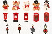 Christmas in London Clipart Holiday, a Seasonal Illustration by SugarCloudStudioArt (Thumbnail 4 of 6)