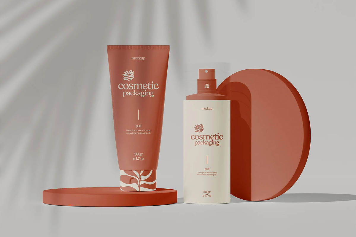 Cosmetic Creams Mockup, an Advertising Mockup by skybluecreative (Photo 2 of 2)