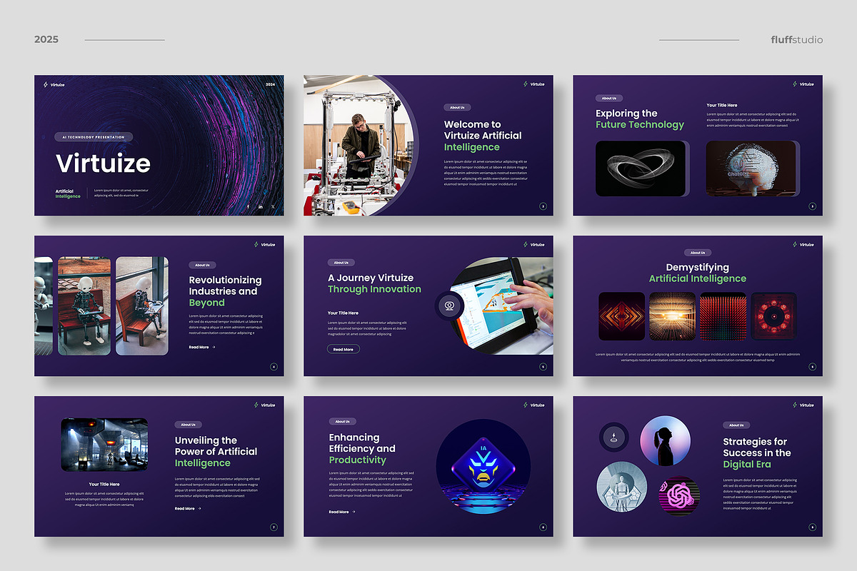 Artificial Intelligence Powerpoint, a Presentation Template by fluffstudio (Photo 2 of 5)