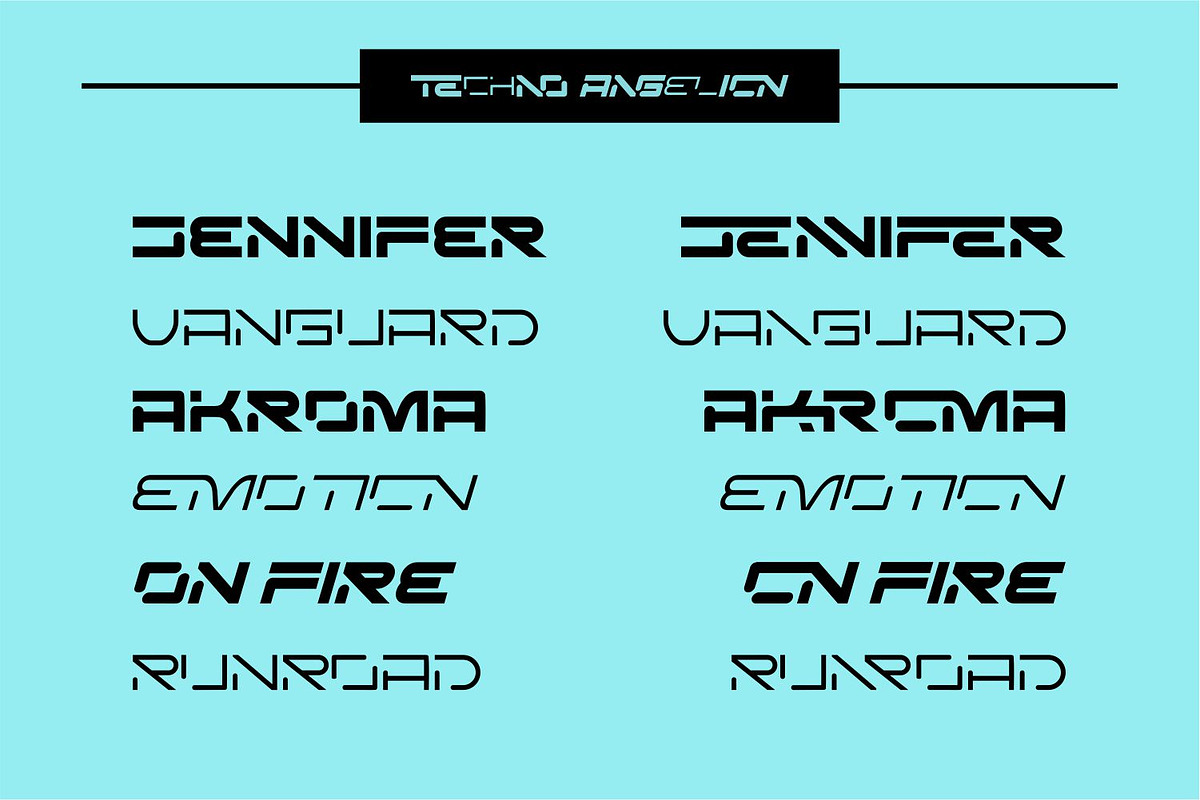 Techno Angelion Futuristic Font, a Sans Serif Font by WhymoreArt (Photo 7 of 10)