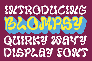 Blompsy – Quirky Psychedelic Font, a Font by Pokal Studio
