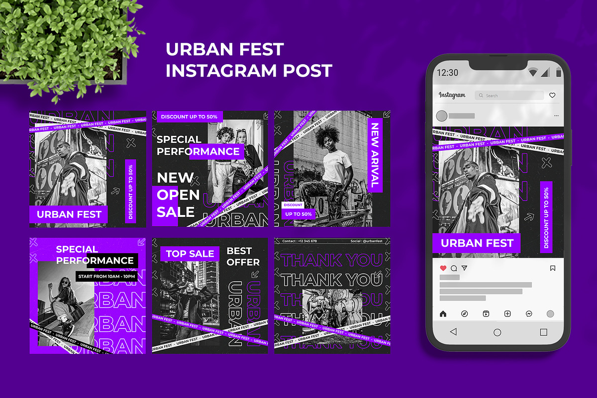Urban Fest Instagram Post, a Social Media Template by ENATIVE