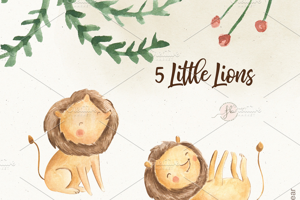 Little Lions, an Animal Illustration by Flora+Bear (Photo 2 of 6)