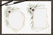 Eucalyptus Anemone Gold Frames, a Decorative Illustration by DioFlow (Thumbnail 2 of 5)