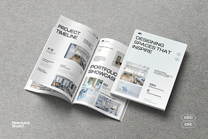White Interior Designer Brochure, a Brochure Template by Neermana