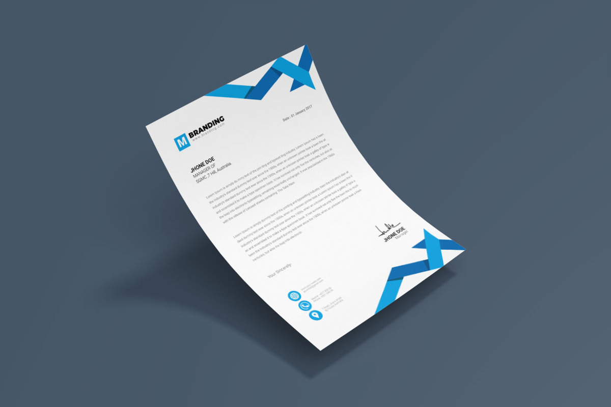 Professional Business Letterhead, a Stationery Template by BrandlyTemplate (Photo 3 of 3)