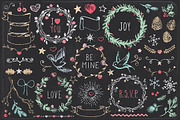 ChalKit Pretty Hand Drawn MegaBundle, an Illustration by Vector Vintagery (Thumbnail 3 of 4)