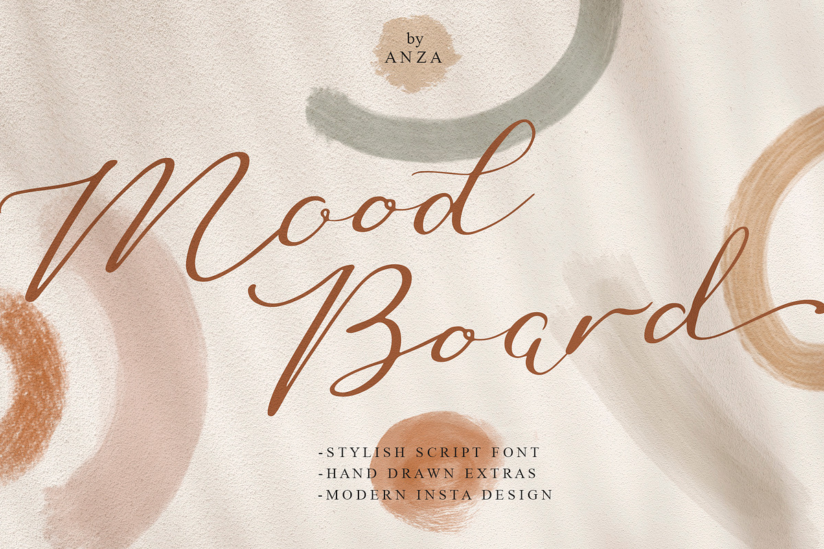 Mood Board script font