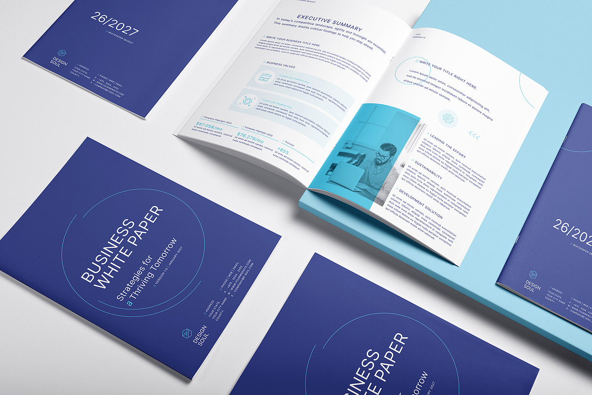 Business White Paper Template, a Brochure Template by Designsoul14 (Photo 2 of 13)