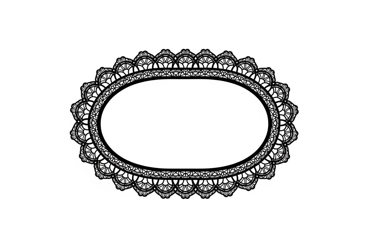 Vintage Lace Oval Frame Bundle, an Illustration by yasushie (Photo 17 of 30)