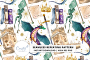 Bookish Seamless Pattern, a Pattern Graphic by Coastal 5 Designs (Thumbnail 1 of 3)