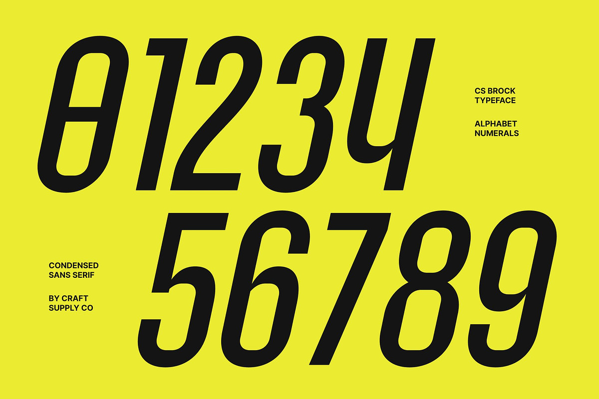 CS Brock – Condensed Font, a Sans Serif Font by Craft Supply Co. (Photo 6 of 8)