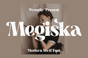 Megiska Modern and Stylish Serif, a Serif Font by Storytype Studio (Thumbnail 1 of 15)