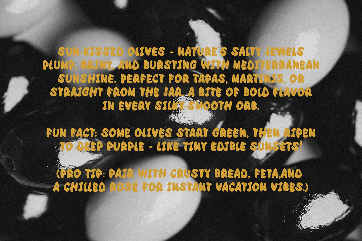 Olivas: Tasty Handmade Font Duo, a Handwritten Font by AnMark (Photo 12 of 15)