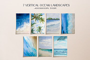 Watercolor Ocean & Sea Landscapes, a Seasonal Illustration by NataliArkushArt (Thumbnail 5 of 15)