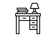 Desk Line Icon, an Icon by Pexelpy (Thumbnail 2 of 2)