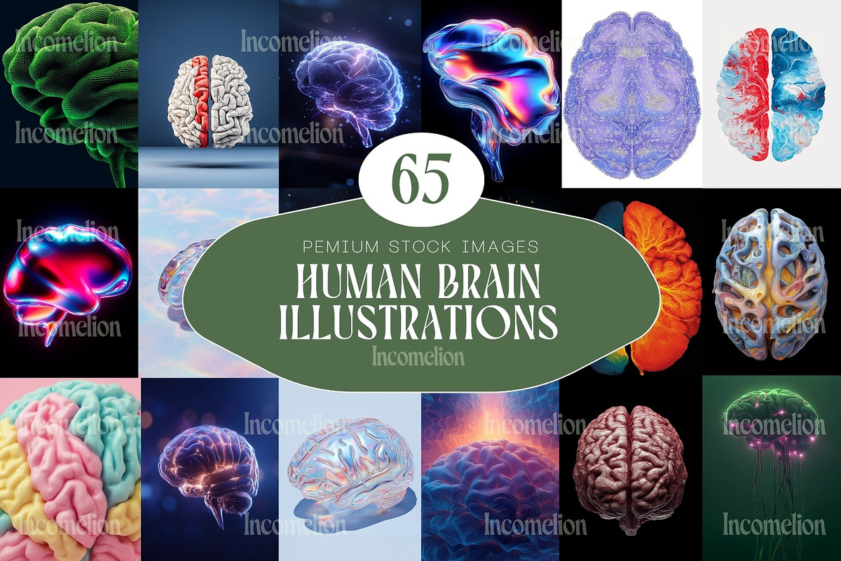 65 Human Brain Illustrations, an Object Graphic by Incomelion (Photo 1 of 7)