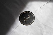 Logo Mockup Round Sticker on Paper, a Product Mockup by Asylab (Thumbnail 1 of 5)