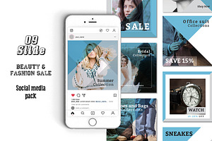 Fashion Sale Social Media Pack, a Social Media Template by ZAAS