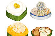 Thai Dessert Illustrations Clipart, a Food Illustration by ArtbyHien (Thumbnail 2 of 4)