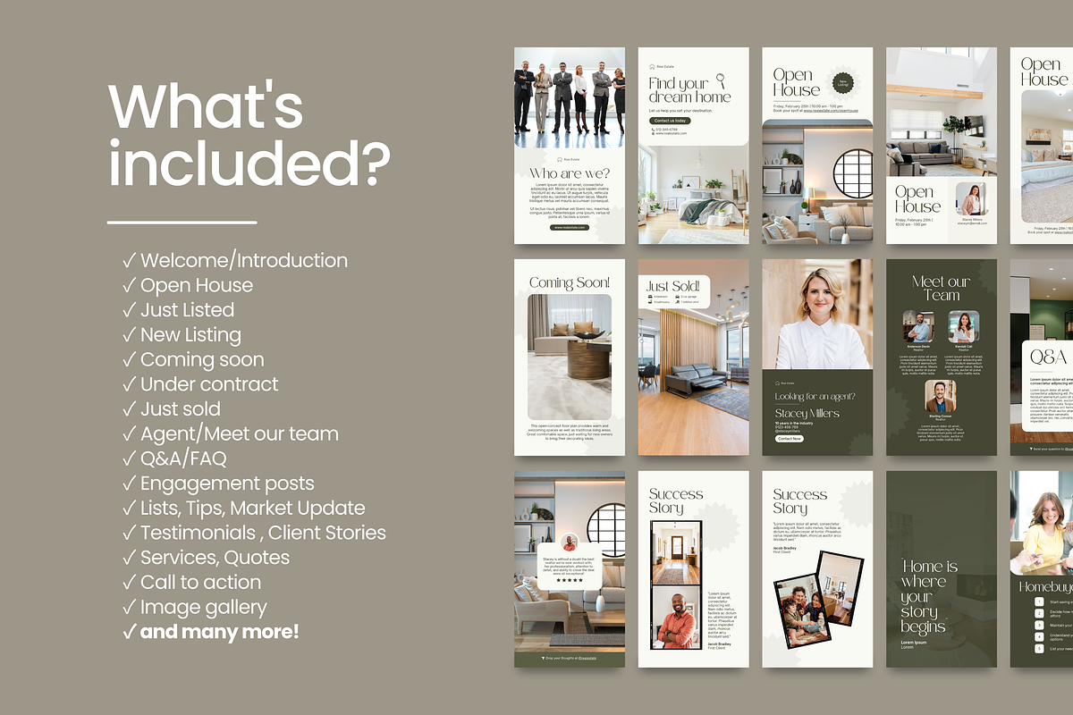 Real Estate Instagram Canva, a Social Media Template by Studio B | Canva Template (Photo 6 of 10)
