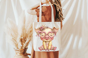 Whimsical Summer Pig Clipart, an Illustration by designcity5 (Thumbnail 5 of 5)