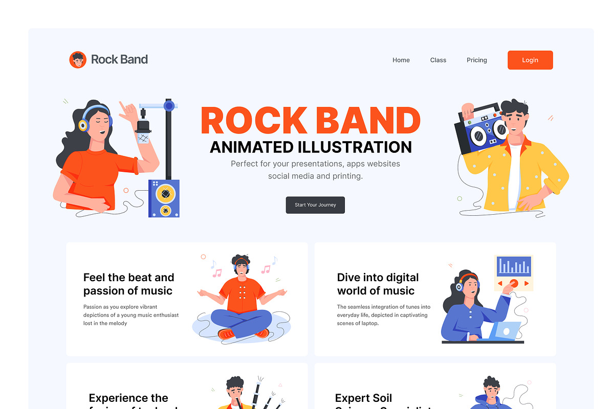 Animated Rock Band Icons, a Duotone Icon by Vectors Market (Photo 4 of 12)