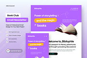Book Club Email Newsletter, a Templates & Theme by SquidPixey (Thumbnail 1 of 6)