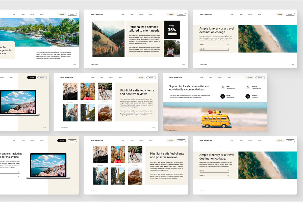 Traven - Travel Agency Google Slide, a Presentation Template by SquidPixey (Photo 2 of 6)