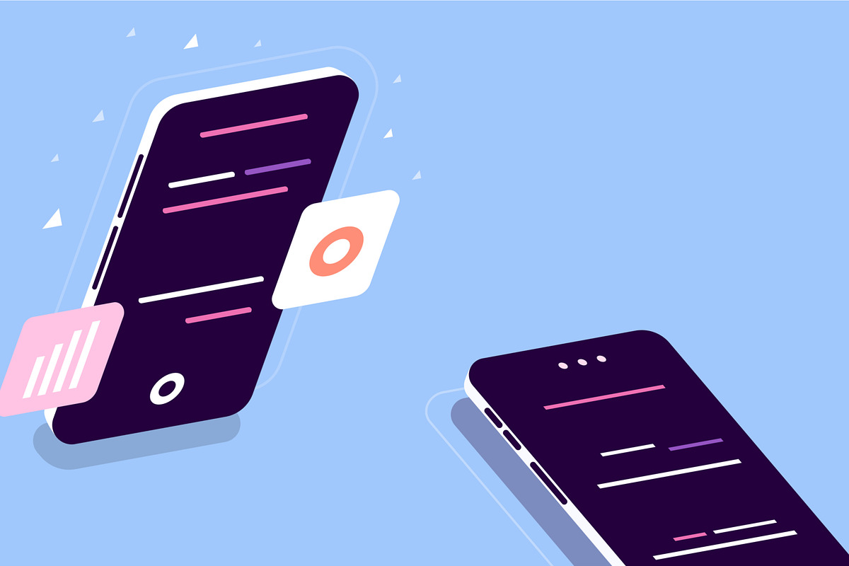 smartphone isometric vector set, an Object Illustration by foxndeer (Photo 4 of 4)