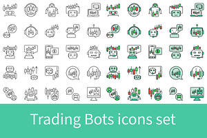 Trading Bots icons set