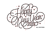 Happy New Year Lettering Graphics, an Illustration by Davihero (Thumbnail 12 of 12)
