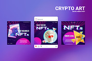 Crypto Art Social Media Post, a Social Media Template by itefan Studio (Thumbnail 3 of 4)