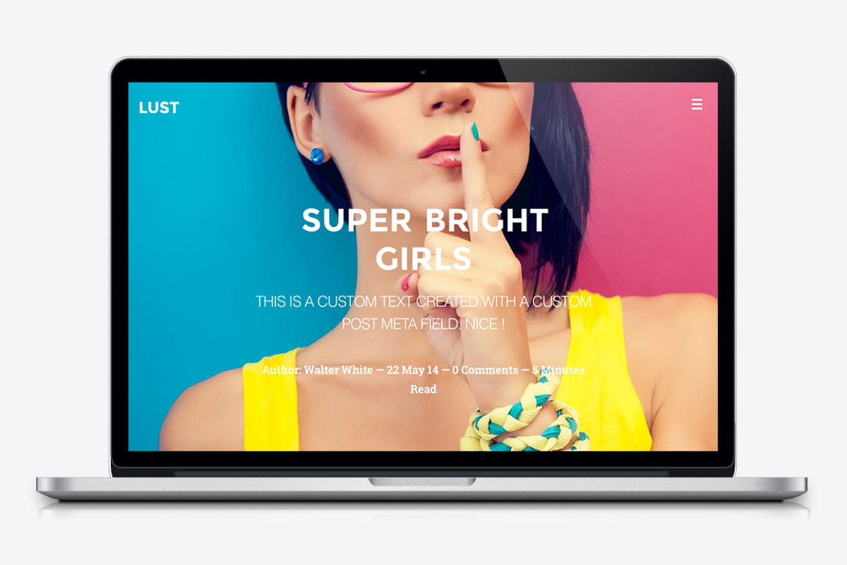 Lust - Journal Wordpress Theme, a WordPress Template by LayerSupplyCo (Photo 1 of 5)