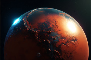 Mars Planet Beautiful. Generate Ai