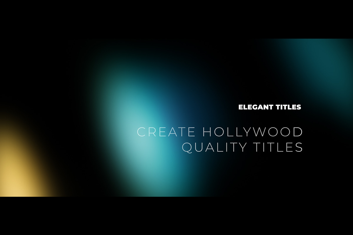 Titles Elegant Cinematic 2 Premiere, a Templates & Theme by Atamotion (Photo 3 of 11)