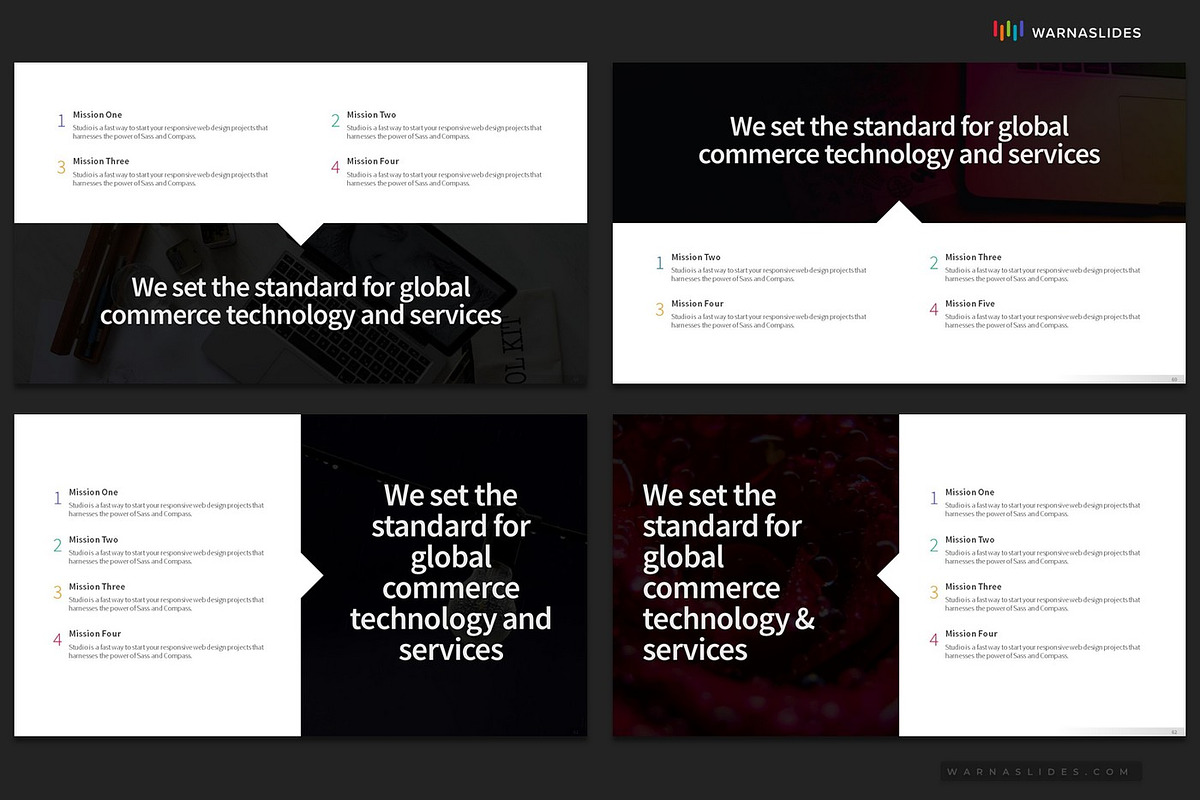 4 Bullet Points PowerPoint Templates, a Presentation Template by Warna Works (Photo 13 of 24)